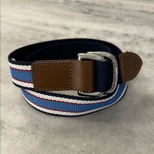 Janie and Jack Woven Belt Toddler D-Ring size 2T/3T Toddler Navy White Red Blue